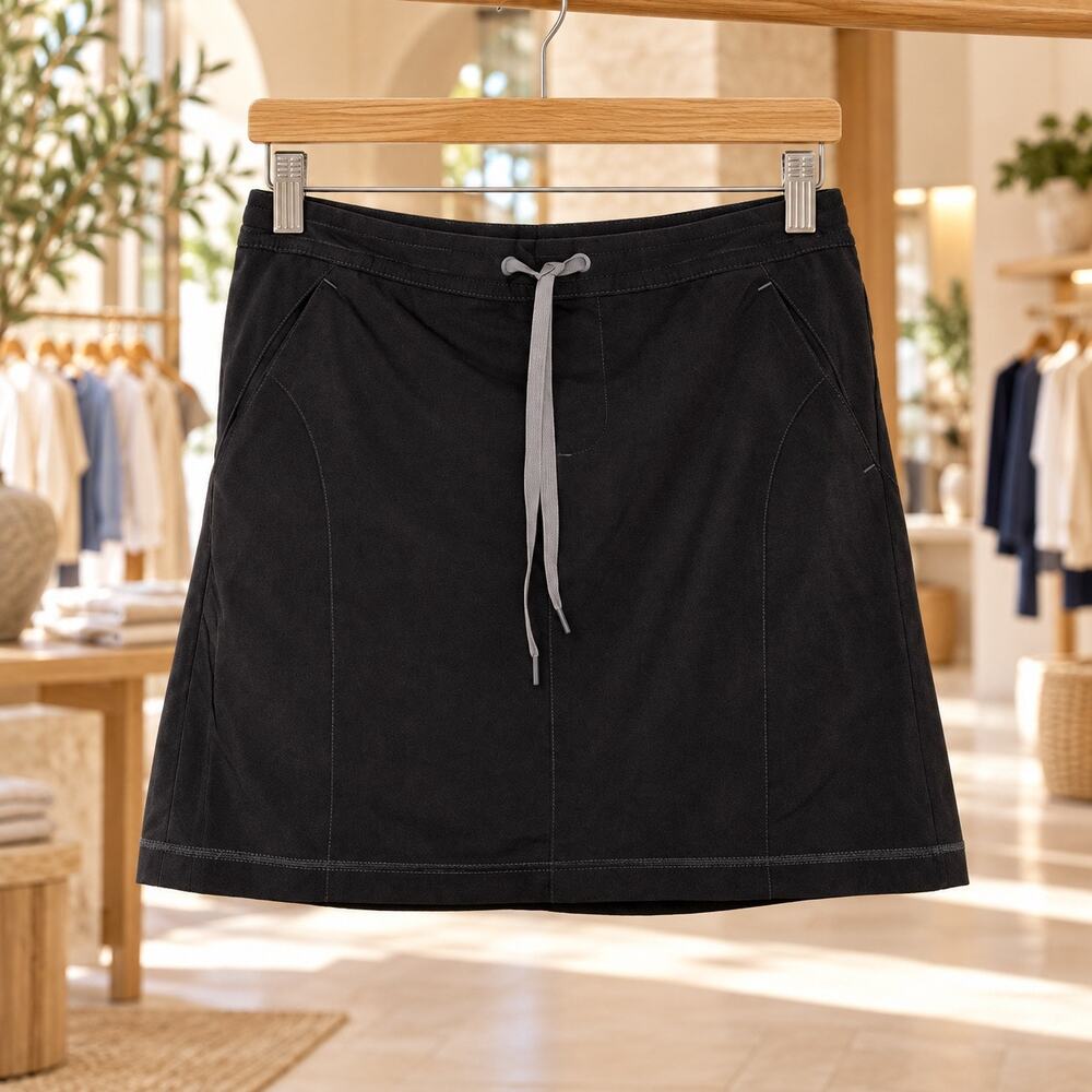 Eddie Bauer Carbon Skort XS NWT Stretch Drawstring Waist Pockets Resort Casual